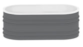 BUCCIANO Matte Grey Freestanding Bathtub 1675mm